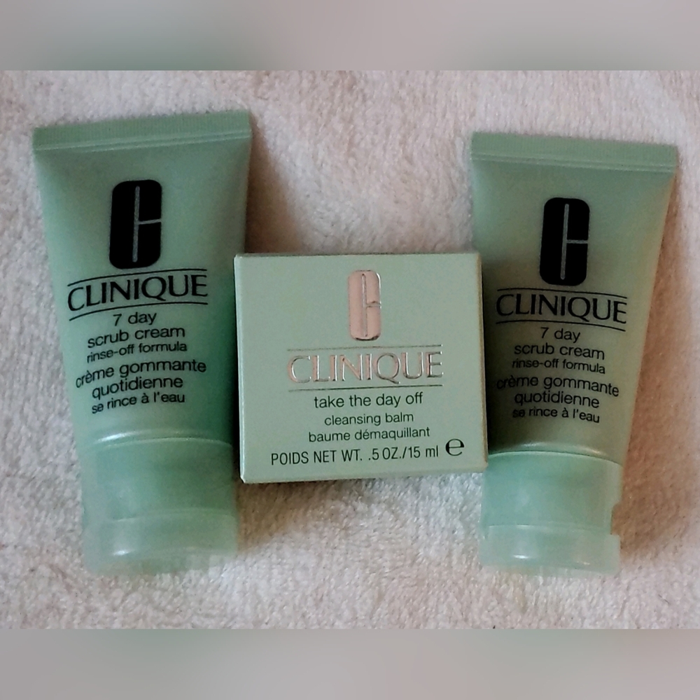 NEW Clinique Bundle of 3 Skin Care Cleanser Scrubs Mini Travel